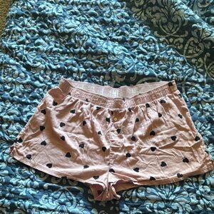 PINK Victoria's Secret Light Pink Heart Sleep Shorts